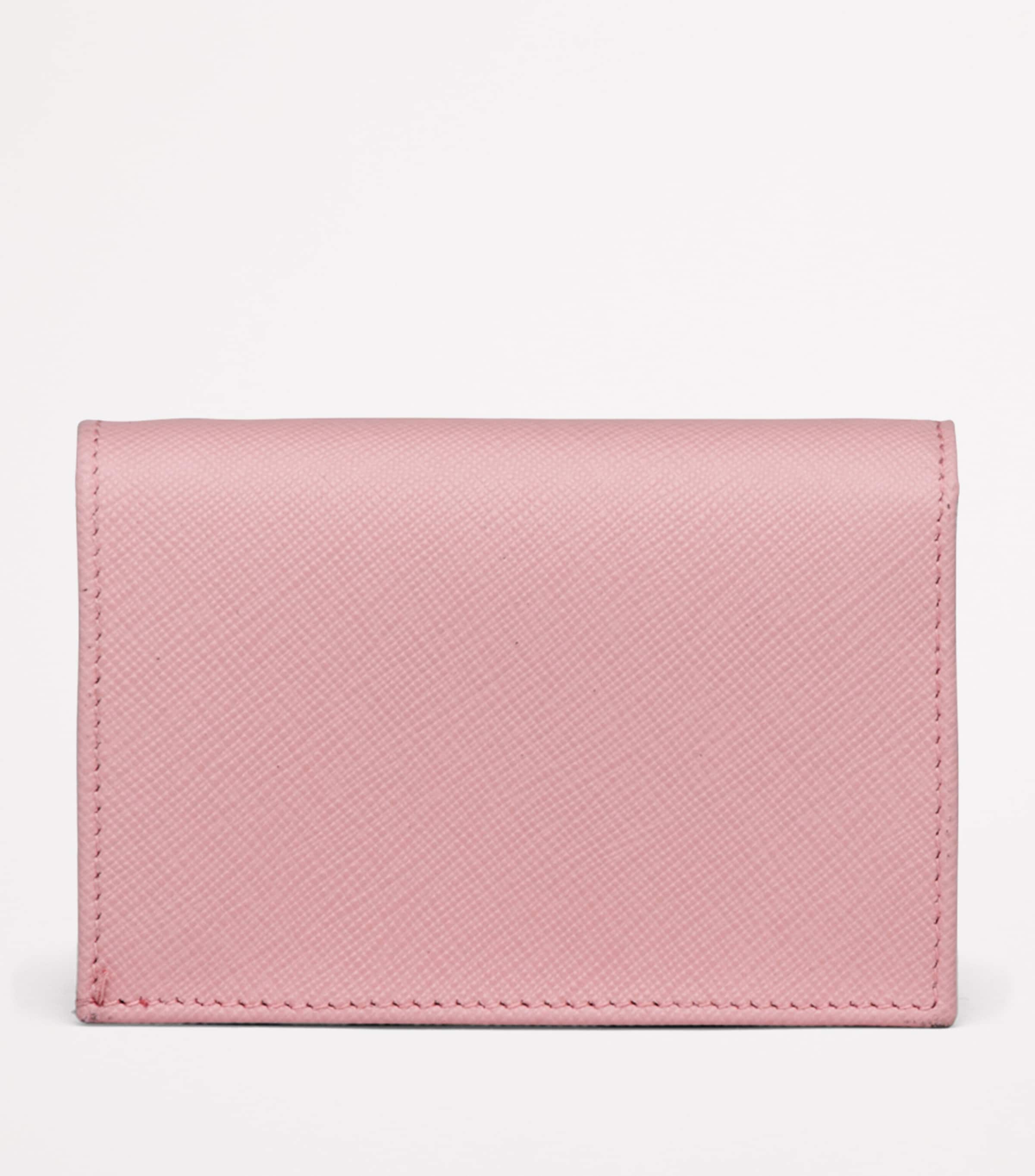 Pink Small Saffiano Leather Wallet