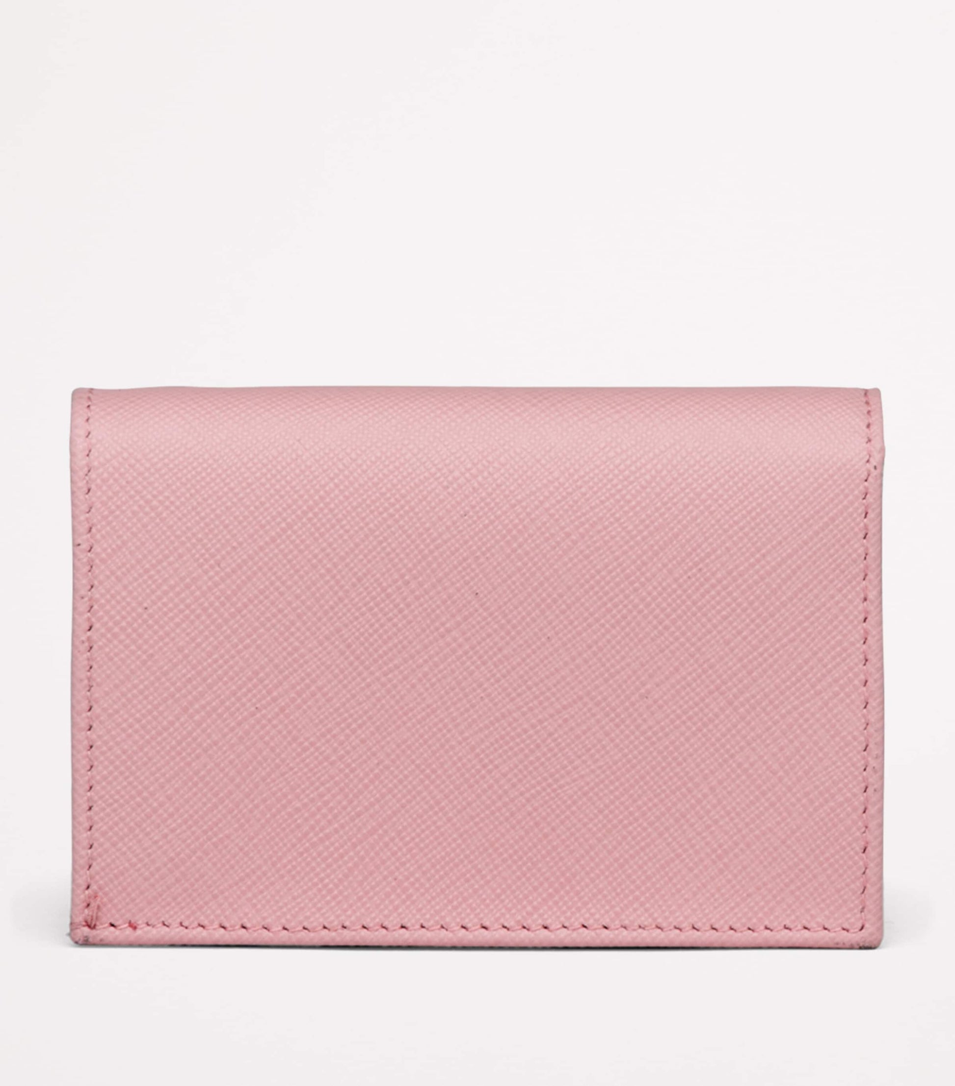 Pink Small Saffiano Leather Wallet