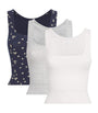Stretch-Cotton Ribbed Tank Tops (Pack of 3)
