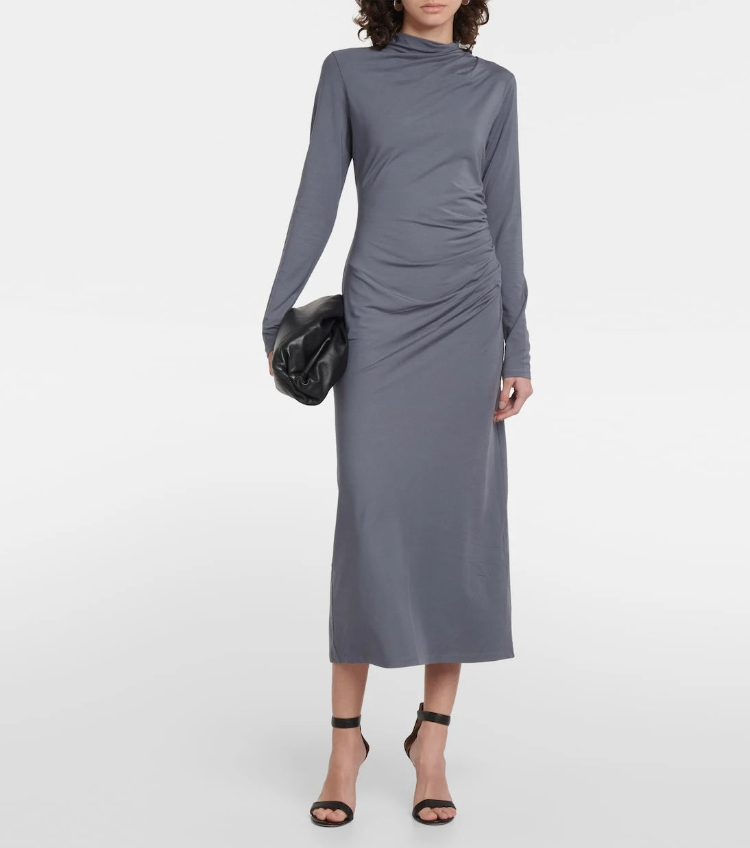 Vince - Ruched jersey midi dress