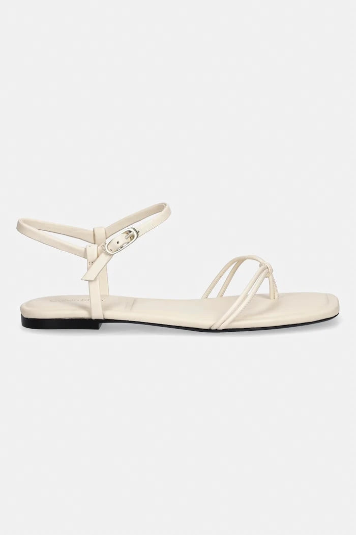 Calvin Klein Kadın Sandalet SQUARE FLAT SANDAL STRAP LTH