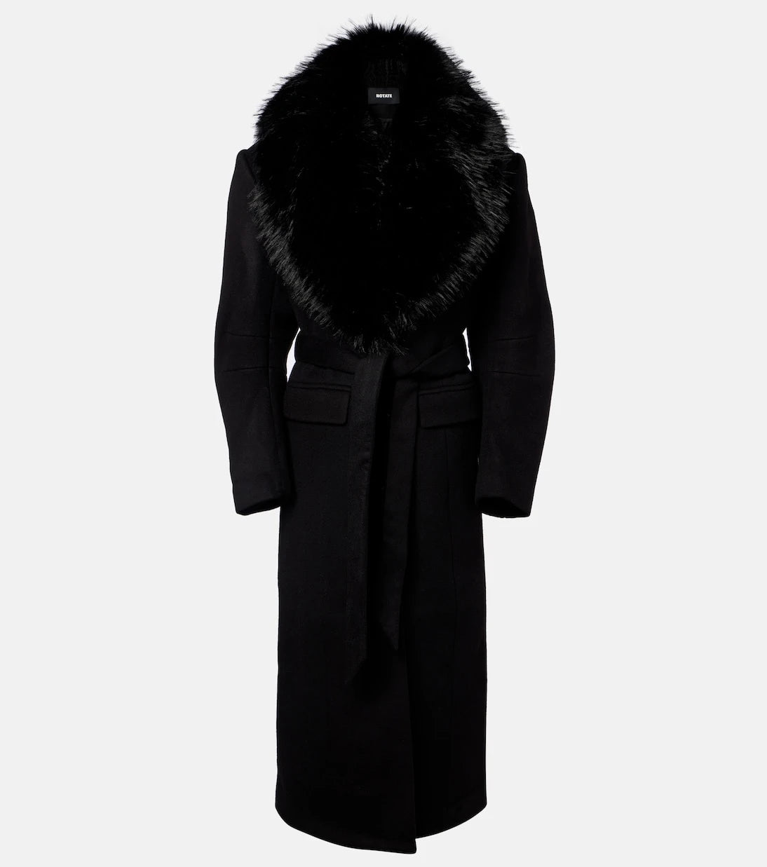 Rotate - Belted wool coat