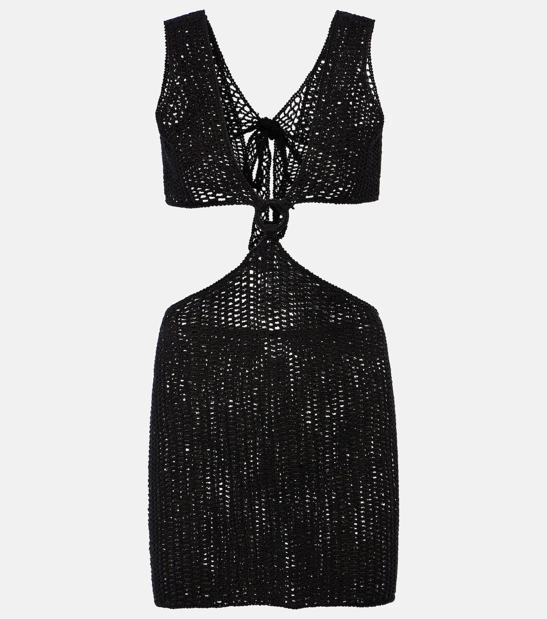 Anna Kosturova - Sunset striped cotton crochet minidress