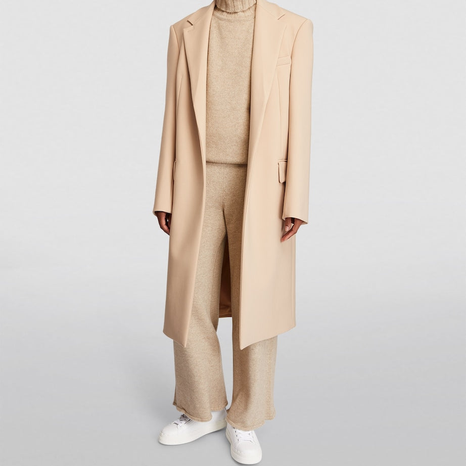 Beige Cashmere Rollneck Sweater