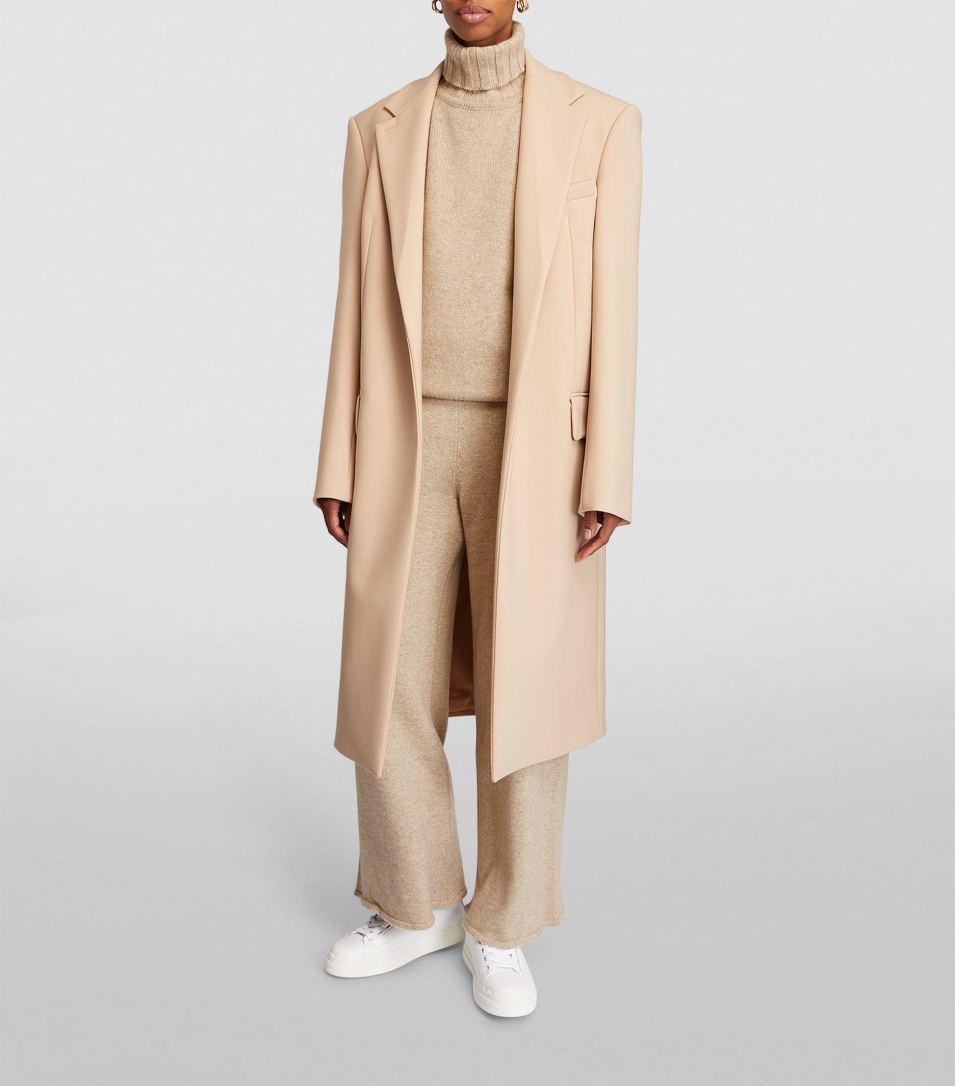 Harrods Beige Cashmere Rollneck Sweater