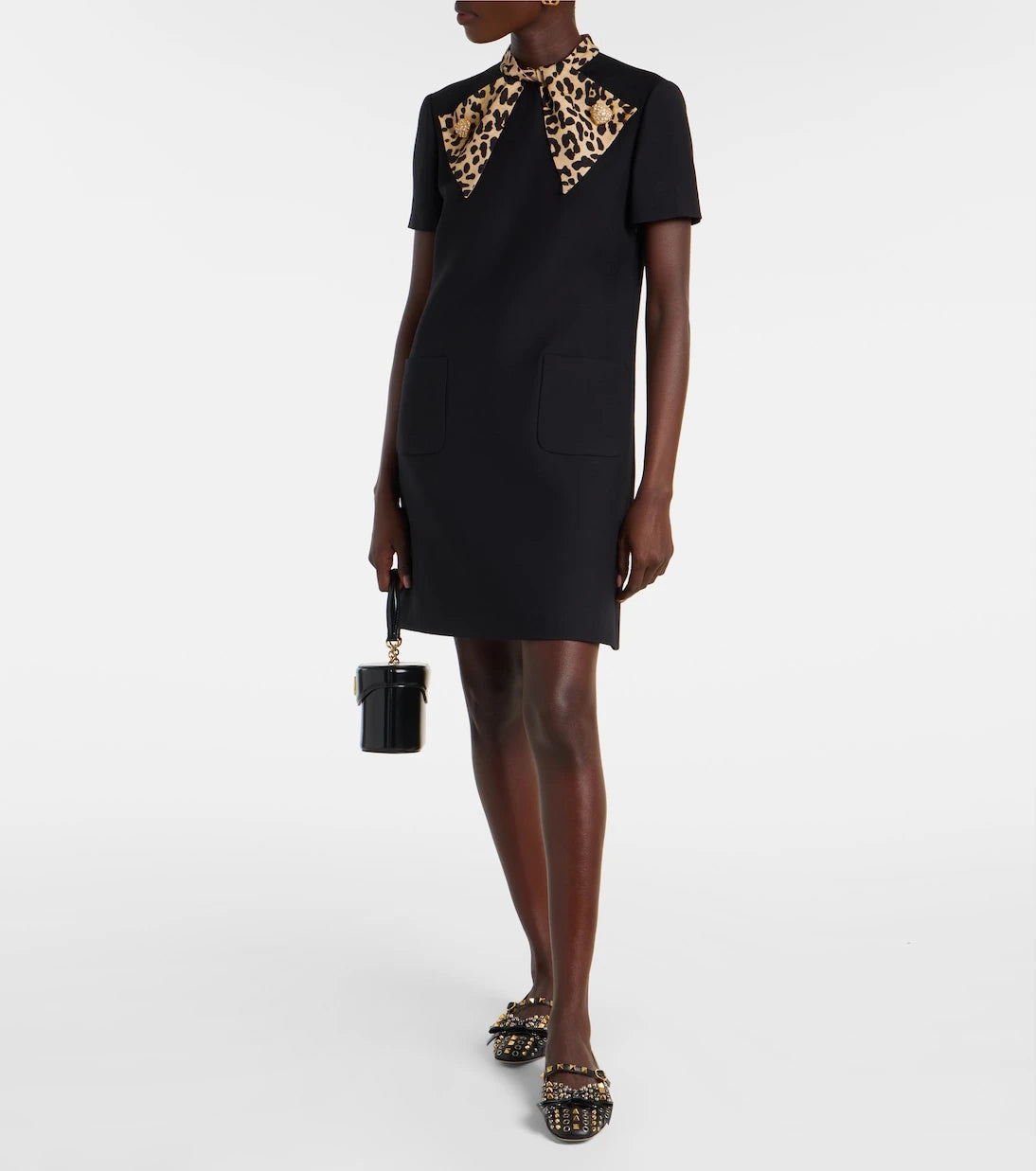 Valentino - Crepe Couture bow-detail minidress
