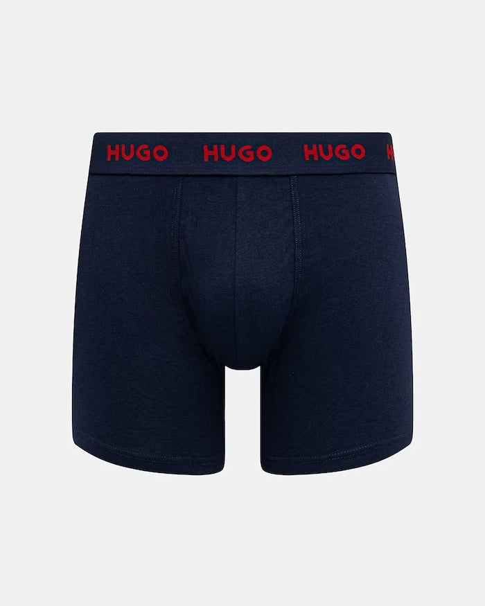 HUGO erkek pamuklu elastan boxer BOXERBR TRIPLET PACK 3'lü