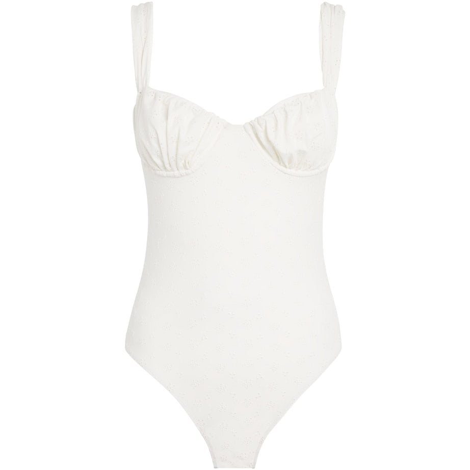 White Broderie Anglaise Frida Swimsuit