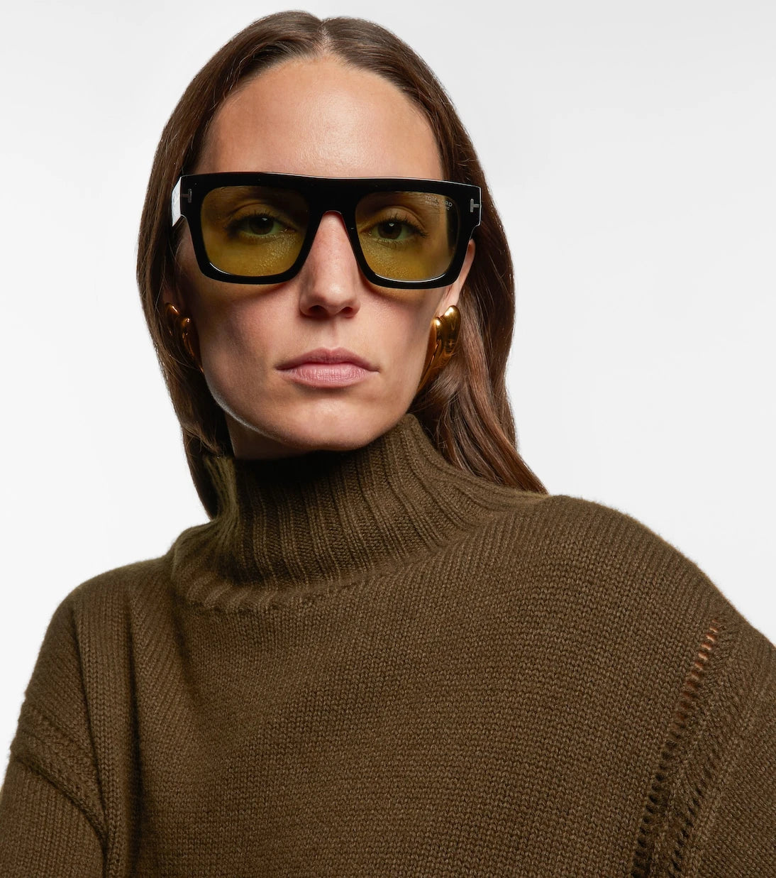 Tom Ford - نظارة فاوستو الشمسية المربعة
