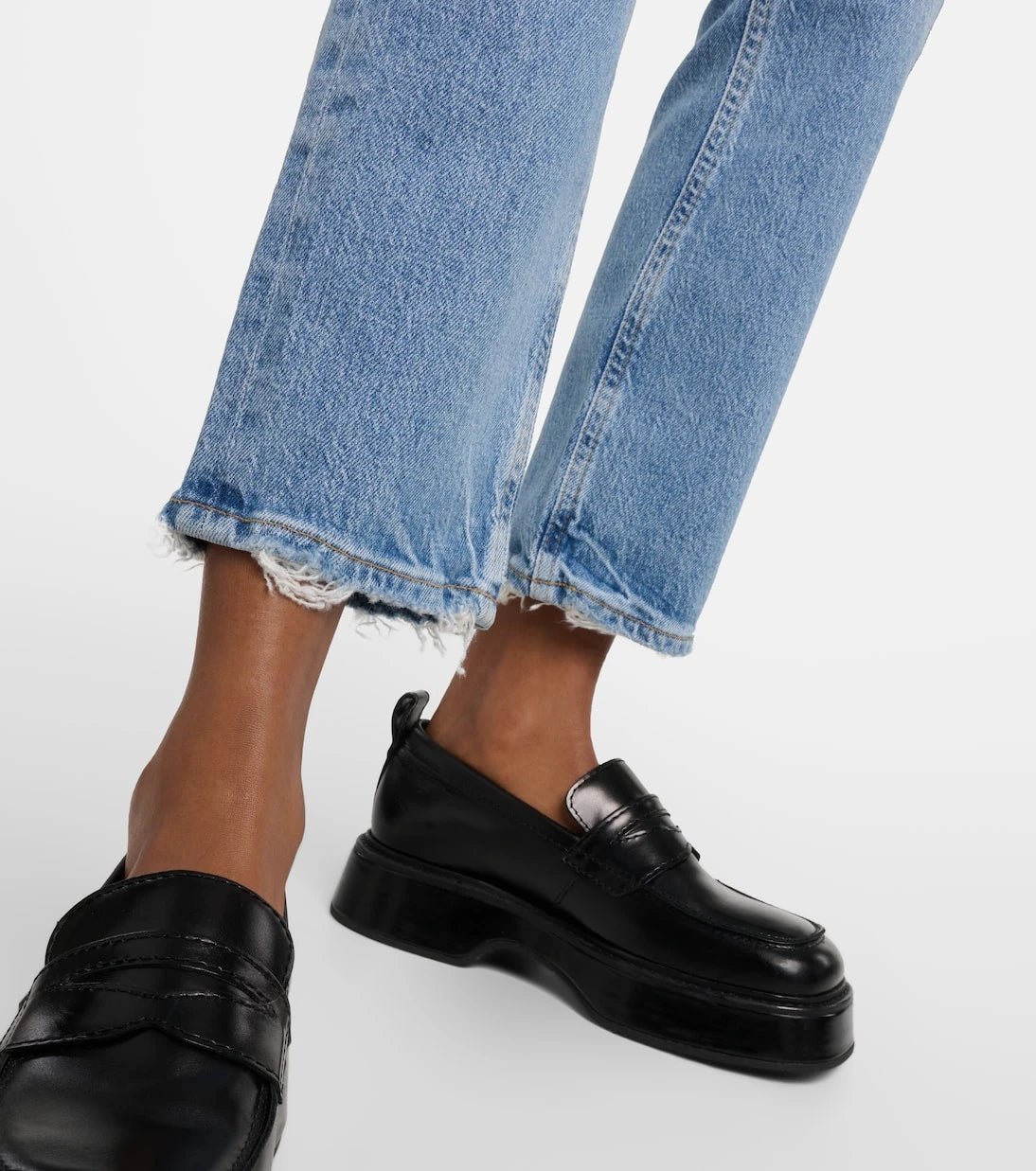 Agolde - Riley high-rise straight jeans