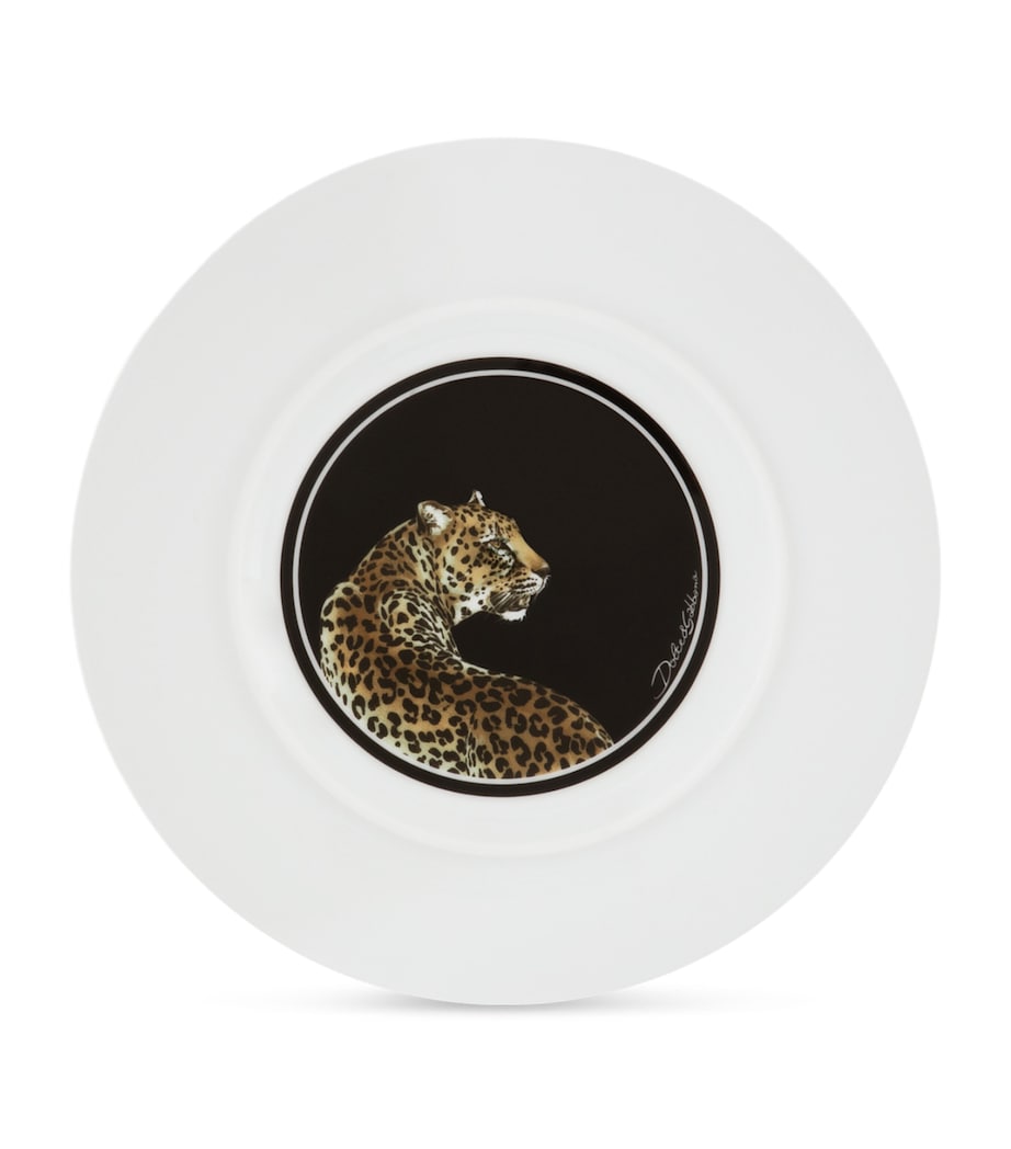 Dolce & Gabbana Casa Set of Two Leopard Print Dinner Plates (26cm)