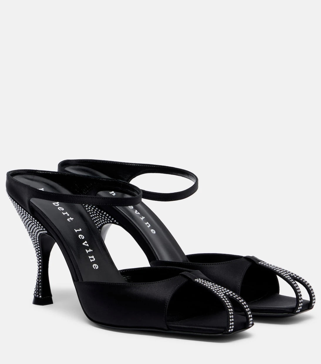 Herbert Levine - Hidden Gem embellished satin mules