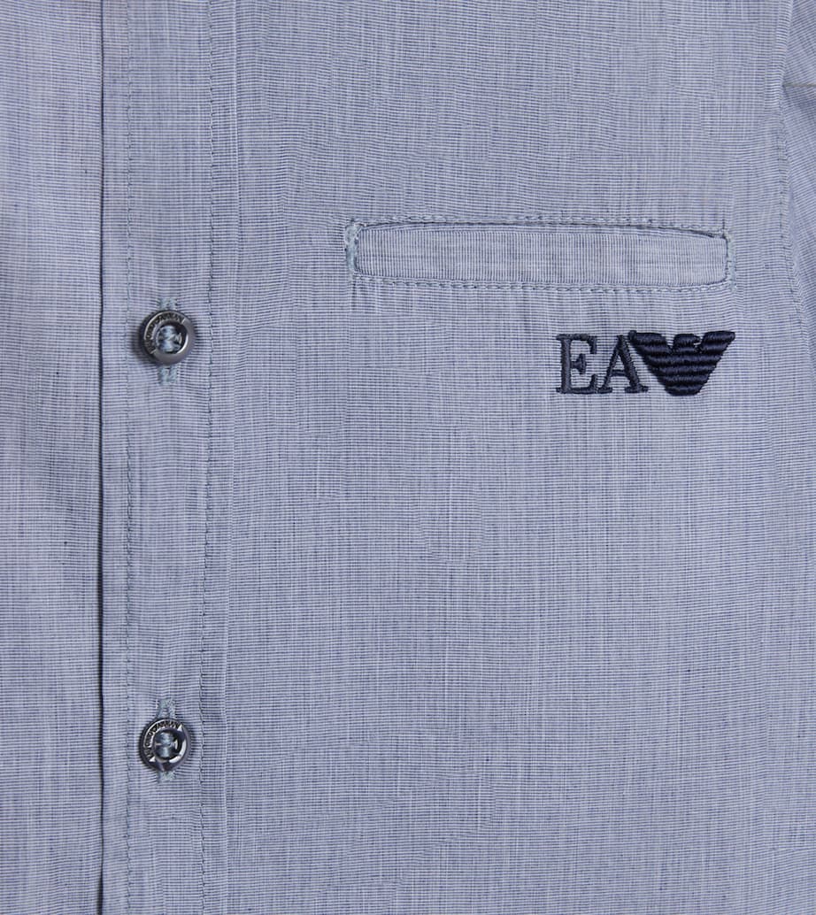 Emporio Armani Kids Logo Embroidered Shirt (4-16 Years)