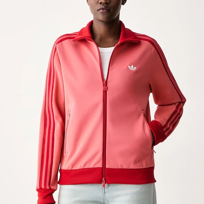 adidas Originals pamuklu fermuarlı kadın sweatshirt Beckenbauer