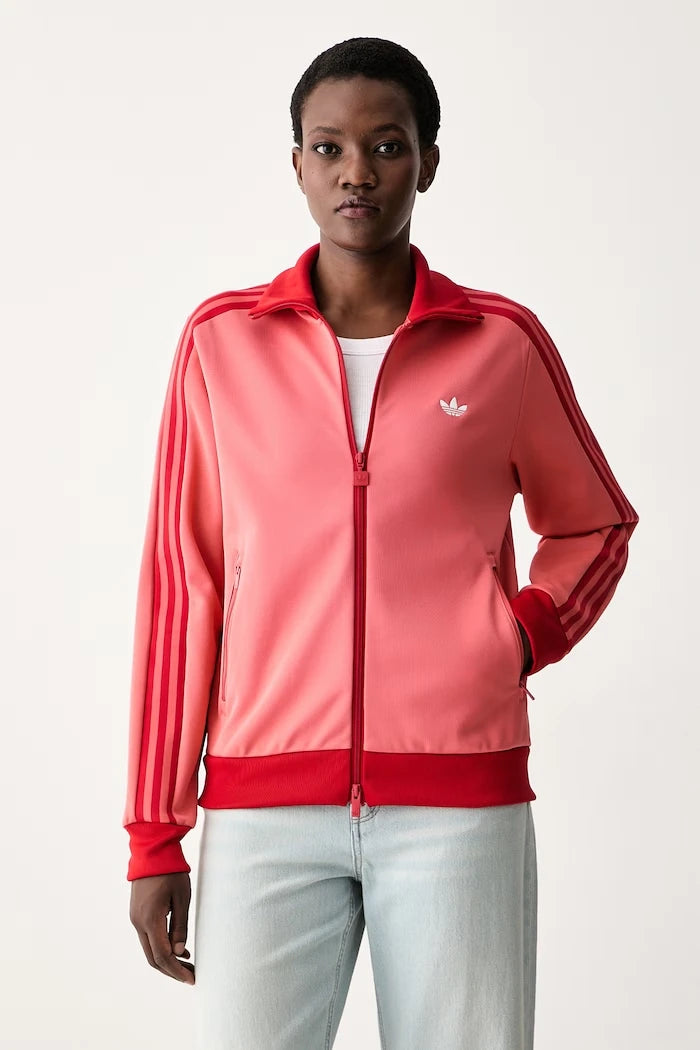 adidas Originals pamuklu fermuarlı kadın sweatshirt Beckenbauer