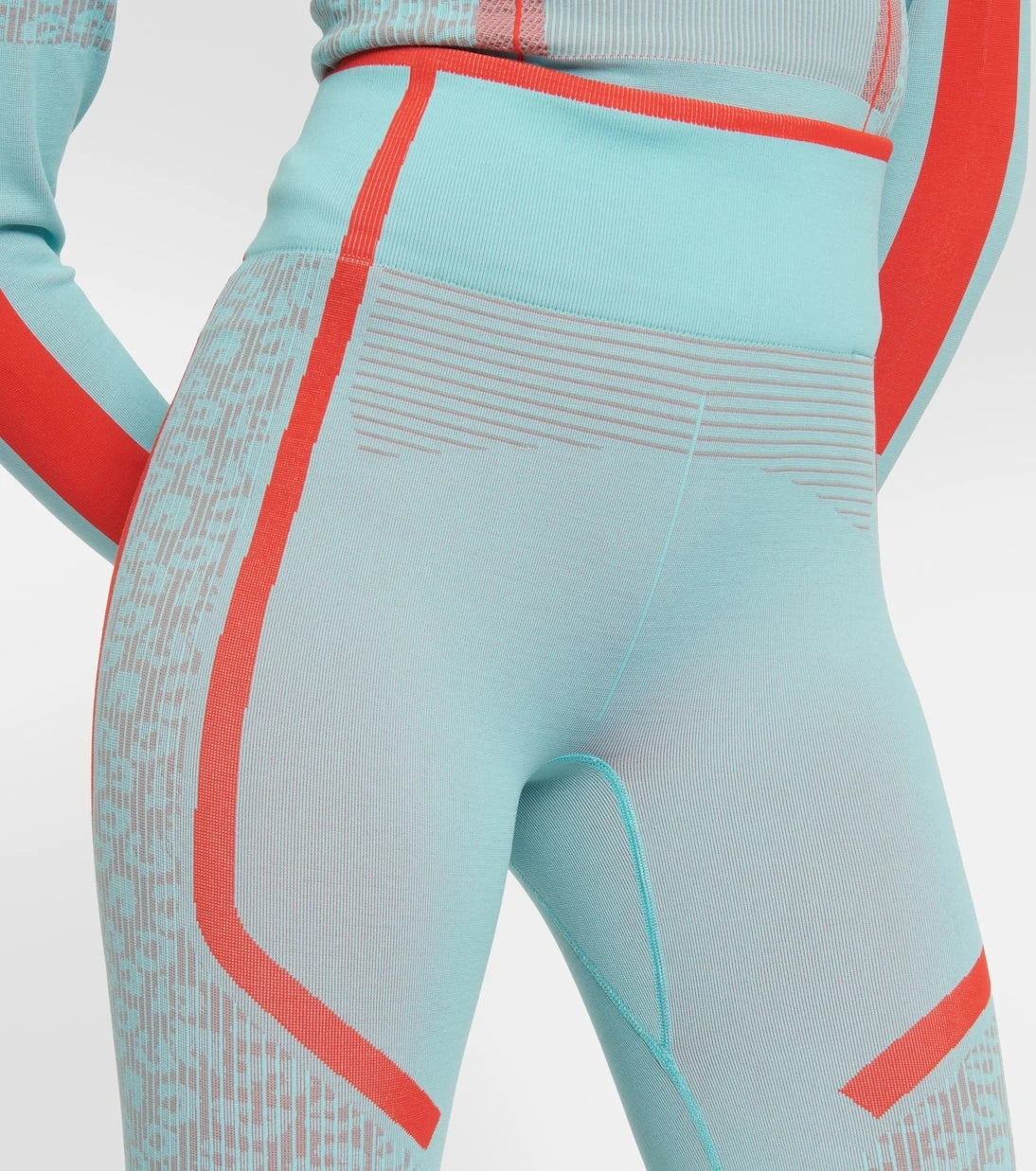 Adidas by Stella McCartney - Logo waffle-knit leggings