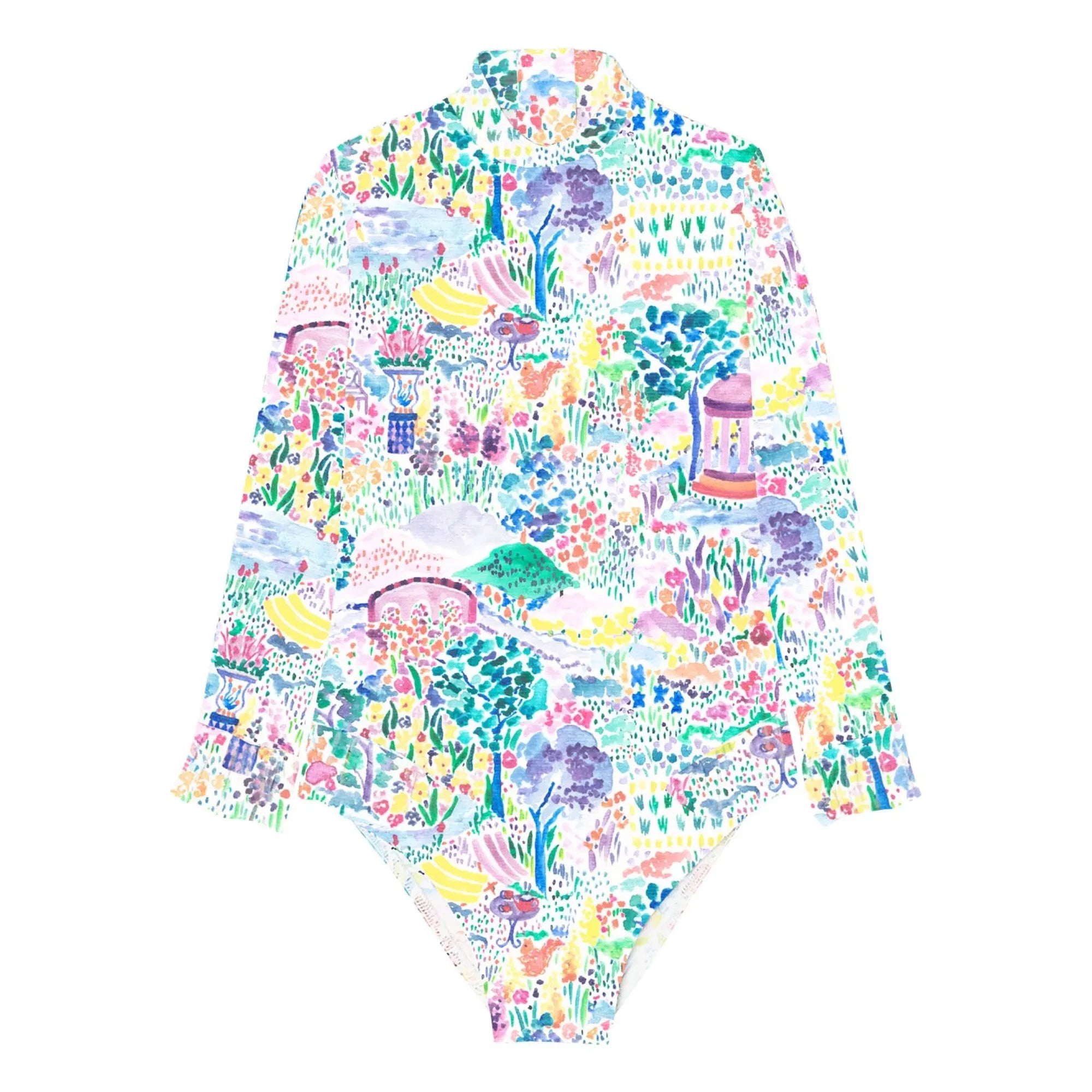 Lison Paris - Bloom Parc Recycled Fibers Anti-UV Baby Swimsuit | Pale Pink