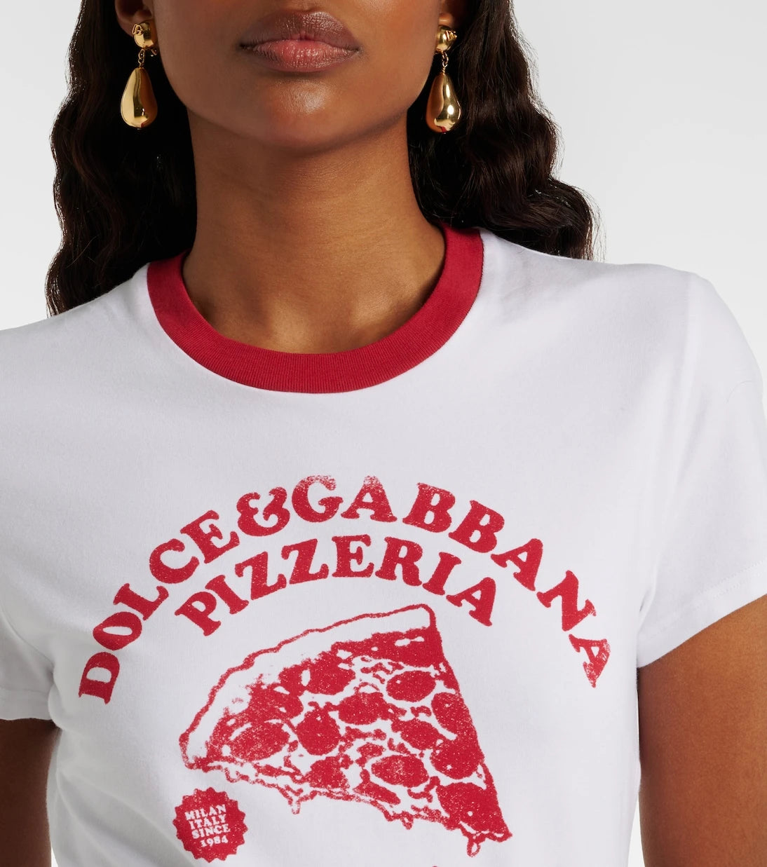 Dolce&Gabbana - Printed cotton-blend jersey T-shirt