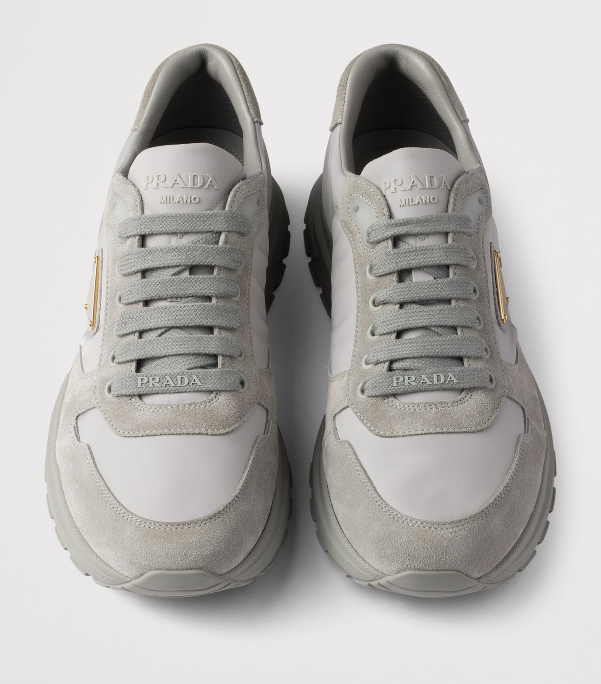 Re-Nylon and Suede Prax 2.0 Sneakers