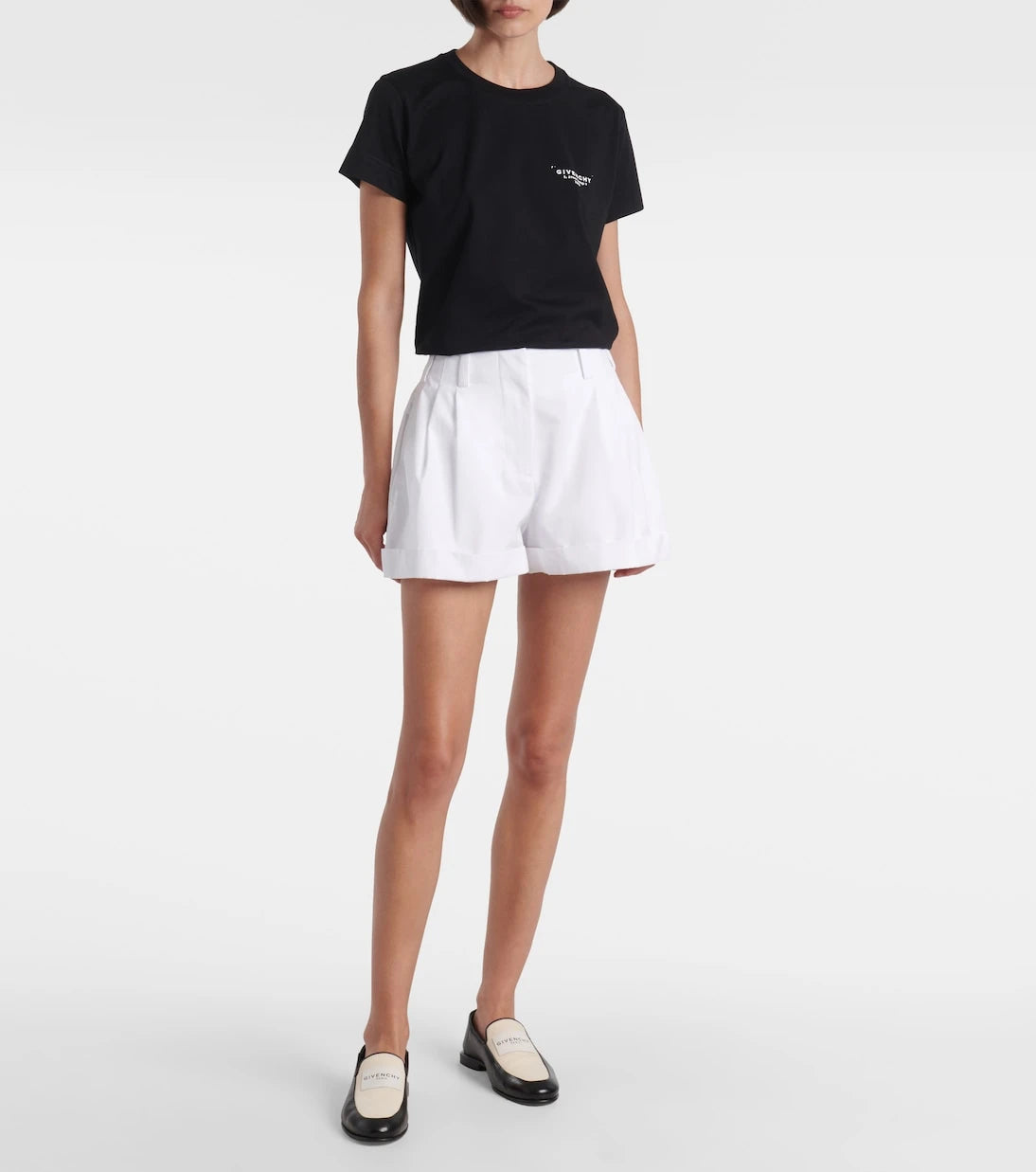 Givenchy - تيشيرت جيرسيه قطني بطبعة شعار Givenchy