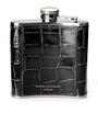 Croc-Embossed Leather Flask