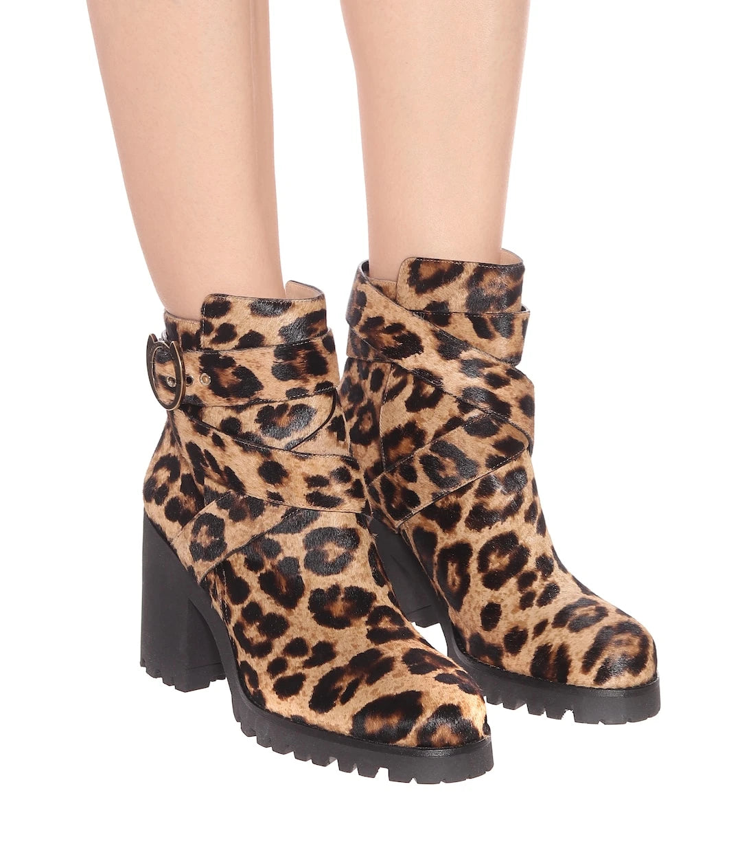 Charlotte Olympia - Leopard-print calf hair ankle boots