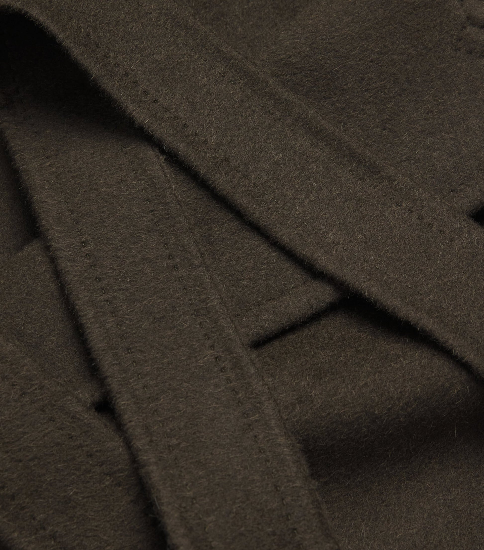 Green Camel-Wool Belted Coat