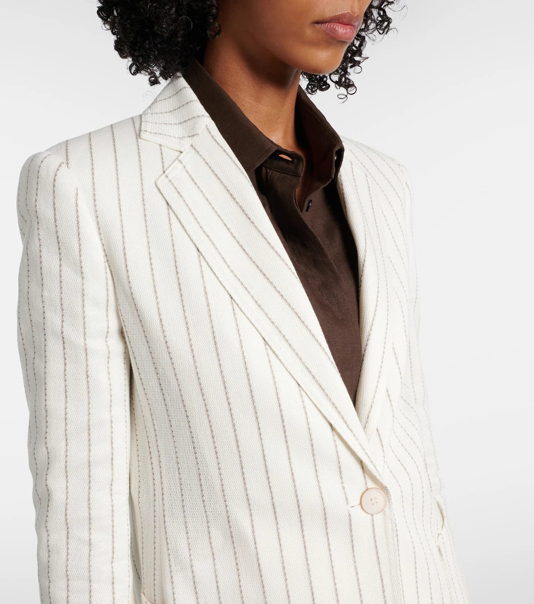 Max Mara - Jadi striped cotton and linen blazer