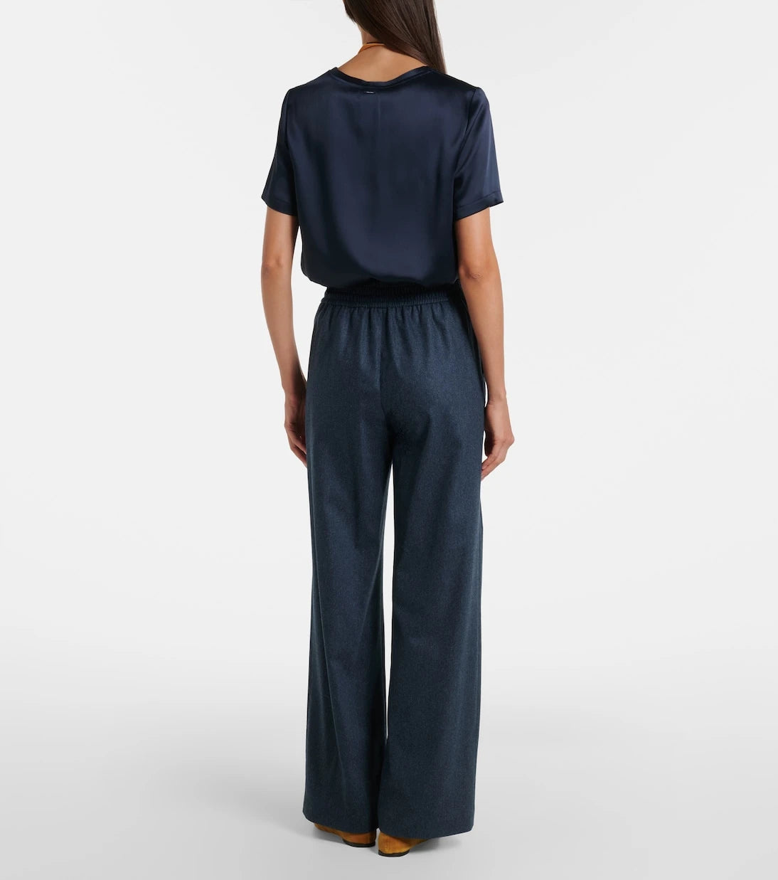 Eleventy - Wool and cashmere wide-leg pants