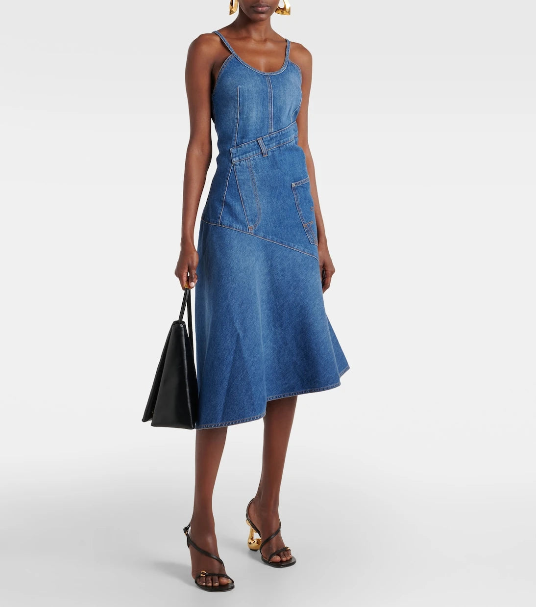 JW Anderson - Asymmetric denim midi dress