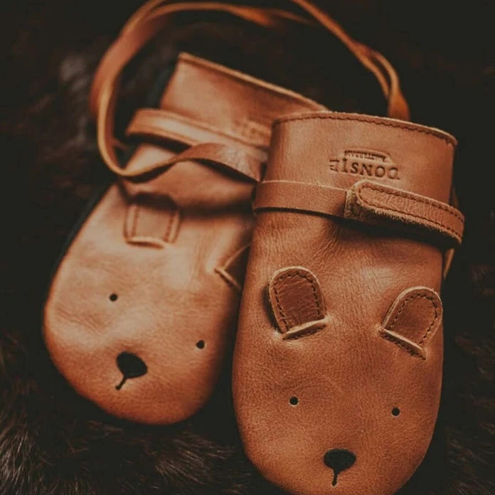 Детски кожени ръкавици Donsje Kapi Classic Mittens Bear
