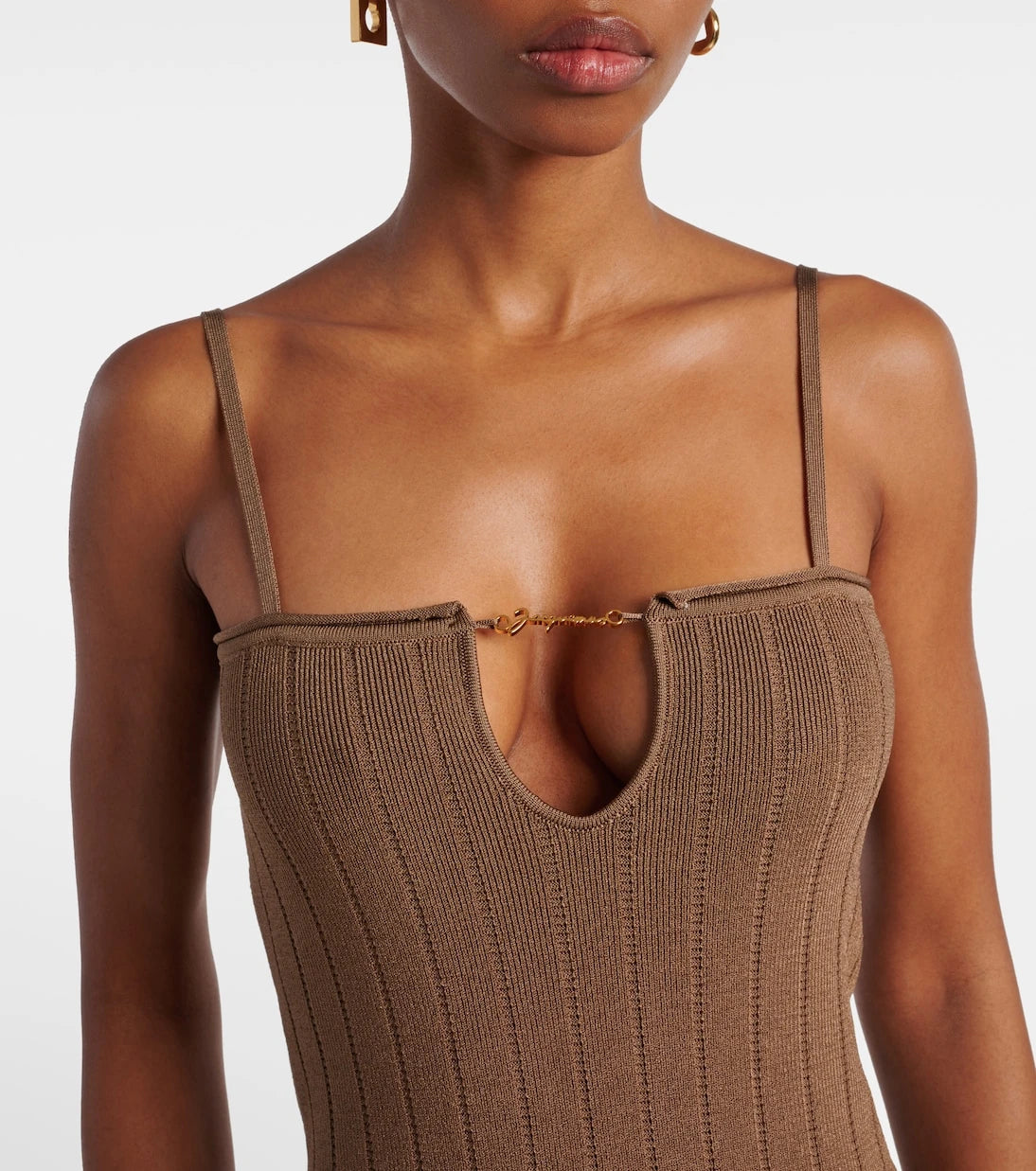 Jacquemus - Sierra ribbed-knit midi dress