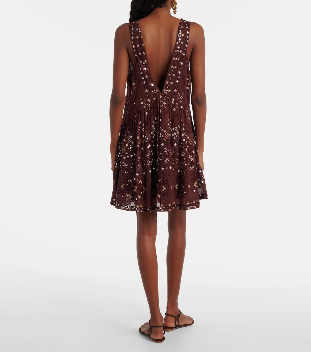 Juliet Dunn - Embroidered cotton minidress