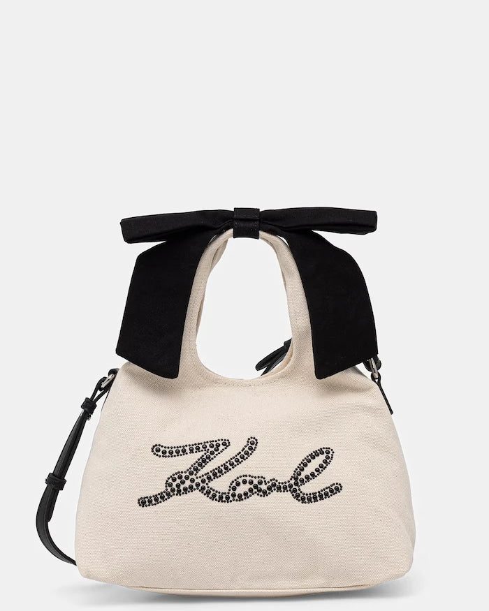 Karl Lagerfeld чанта crossbody дамска от памук K/SIGNATURE