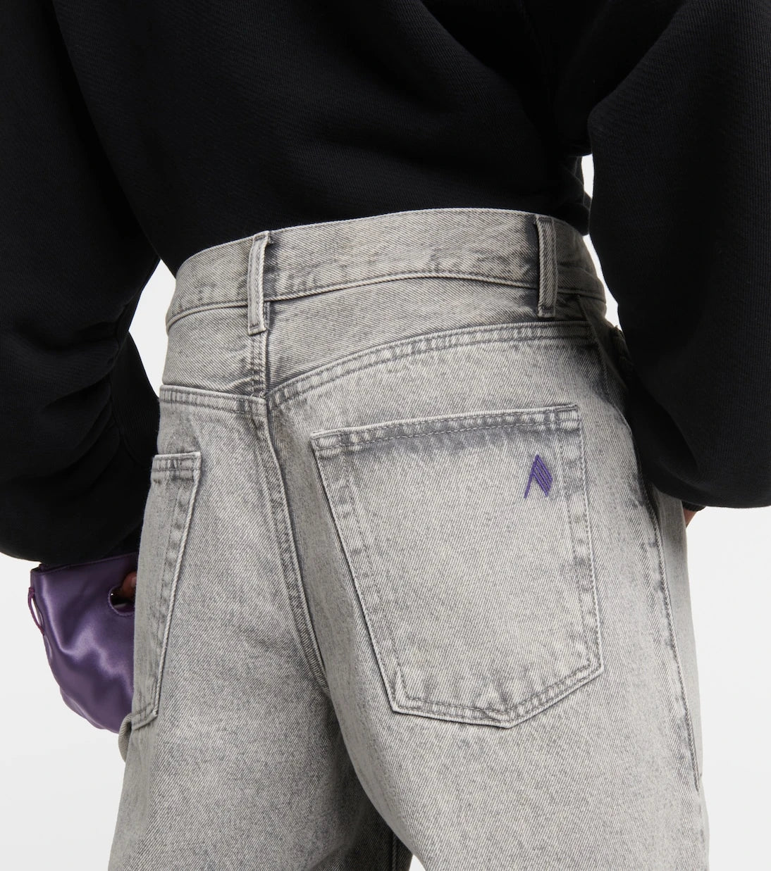 The Attico - Effie mid-rise barrel-leg jeans