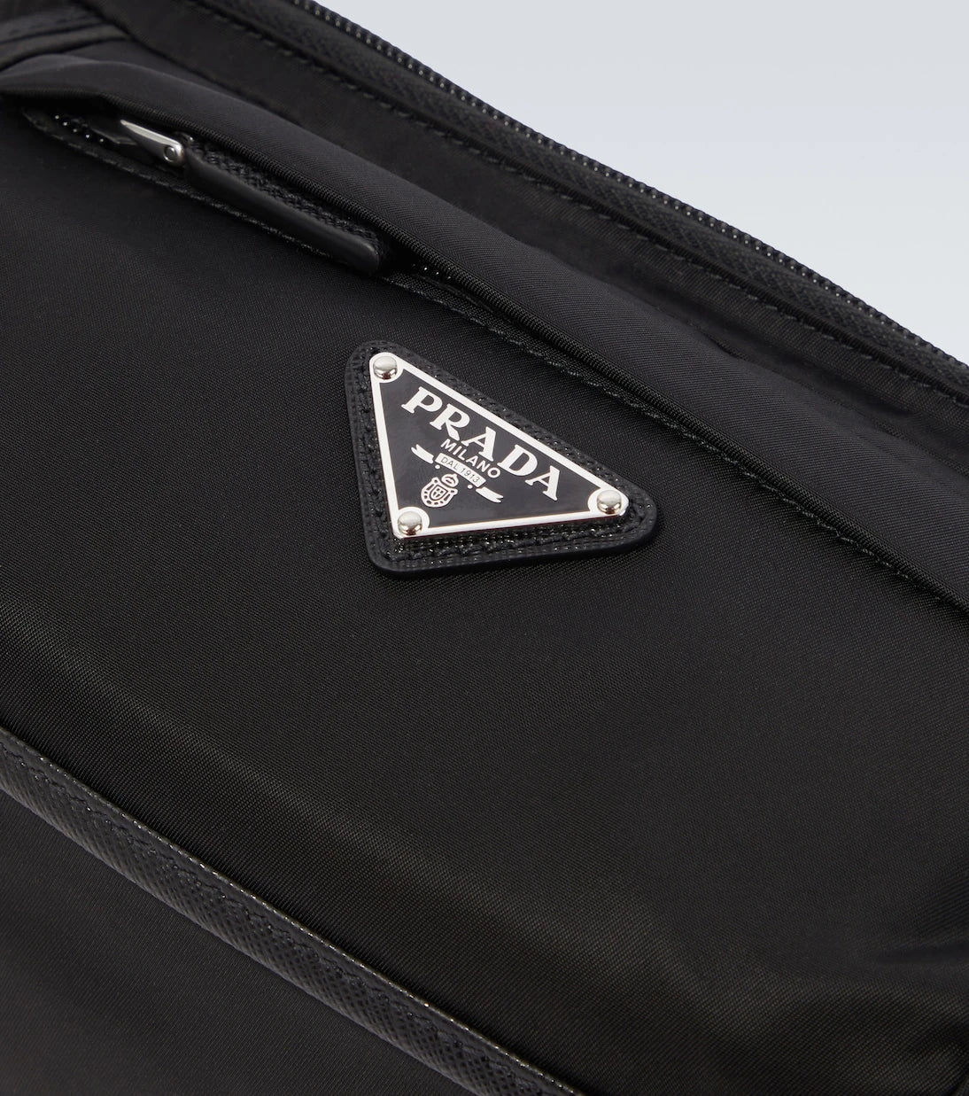 Prada - Re-Nylon leather-trimmed belt bag