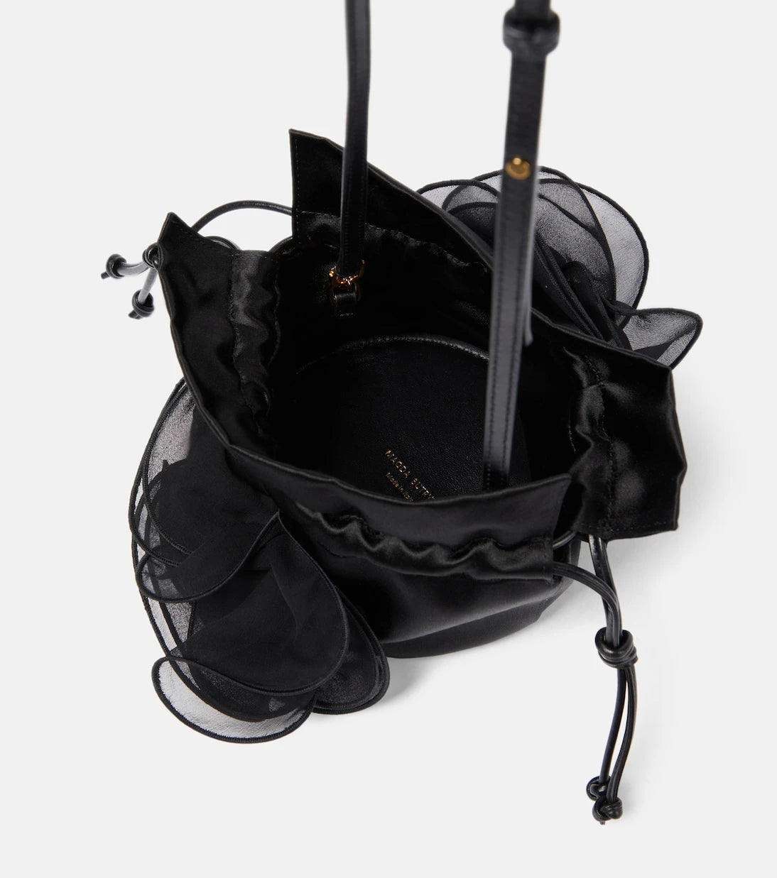 Magda Butrym - Magda Small floral-appliqué silk bucket bag