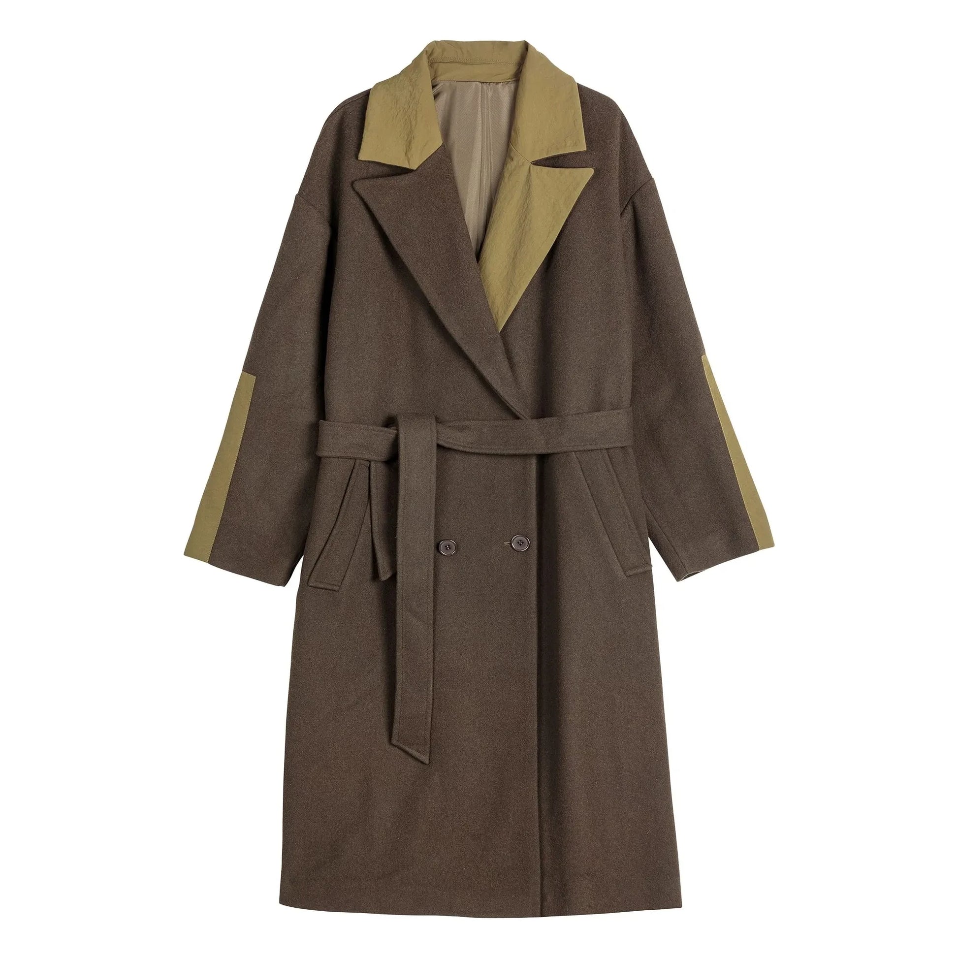 Bobo Choses - Long Wool Coat - Women's Collection | Khaki