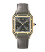 Large Yellow Gold and Sapphire Santos-Dumont Watch 43.5mm