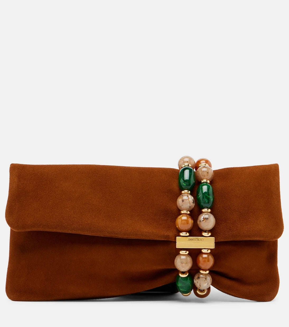 Jimmy Choo - Zandra beaded suede clutch