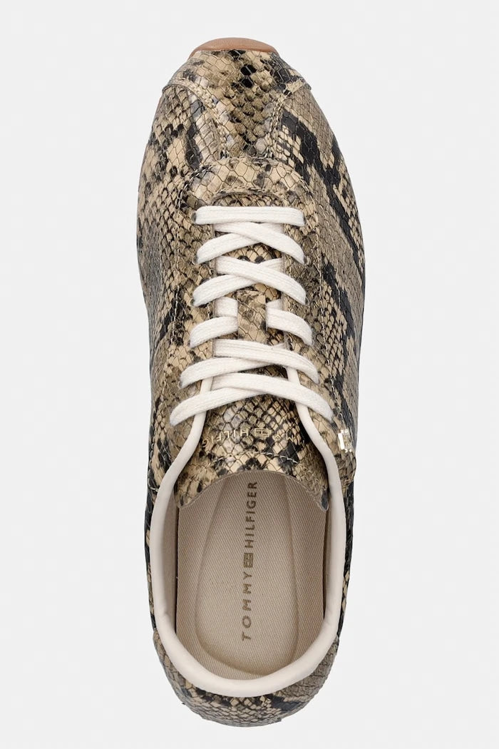 Tommy Hilfiger BELLA SNEAKER SNAKE kadın deri sneaker