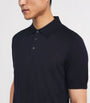 Isaia Black Cashmere-Silk Knit Polo Shirt