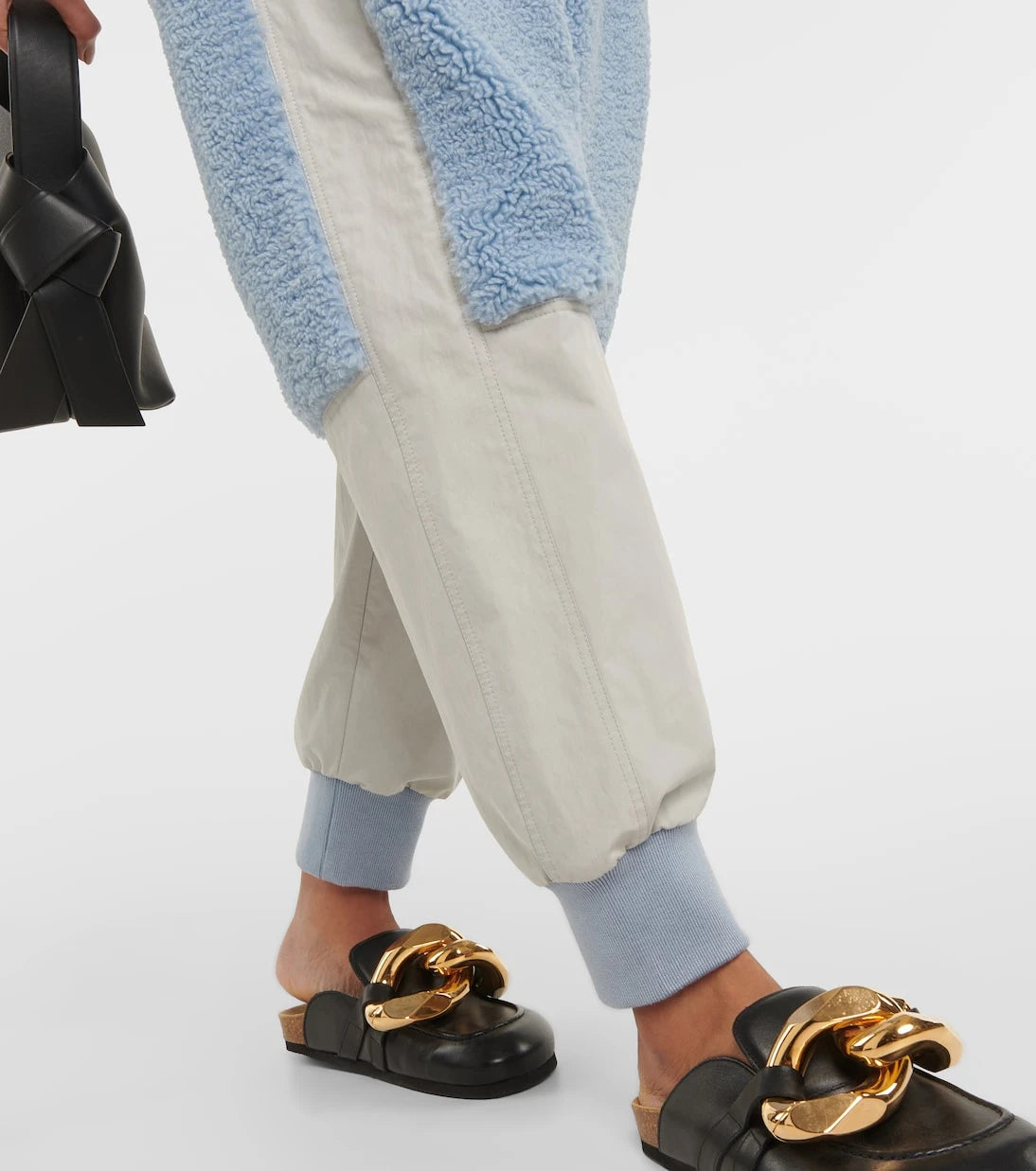 JW Anderson - Paneled faux shearling sweatpants