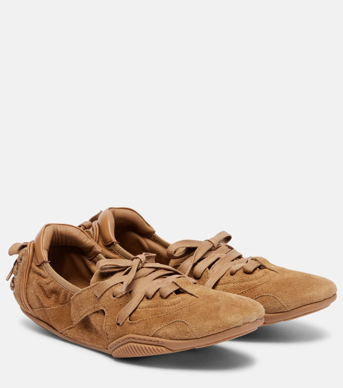 Acne Studios - Leather-trimmed suede sneakers