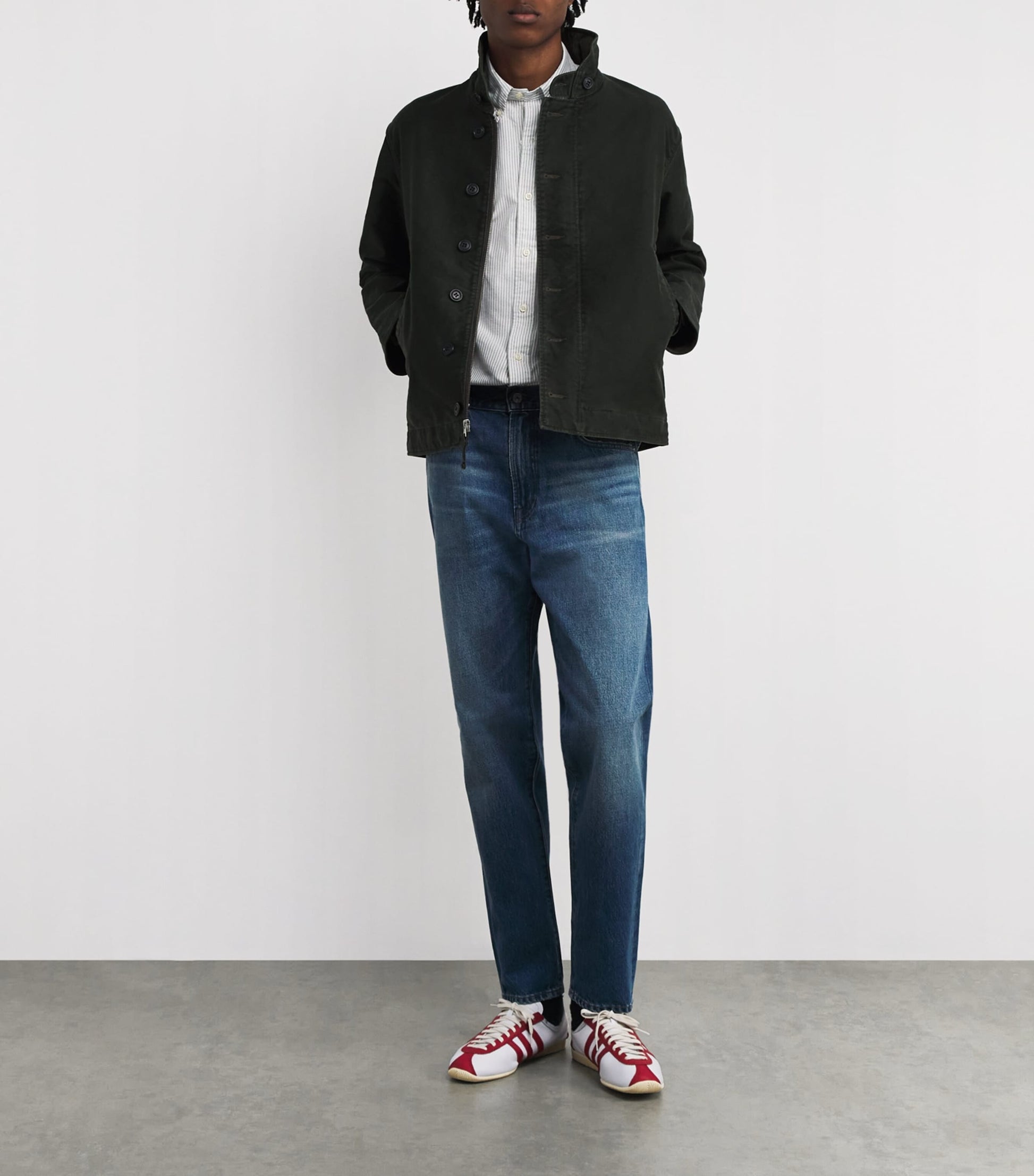 Ralph Lauren Collection Black Double RL Cotton N-1 Deck Jacket