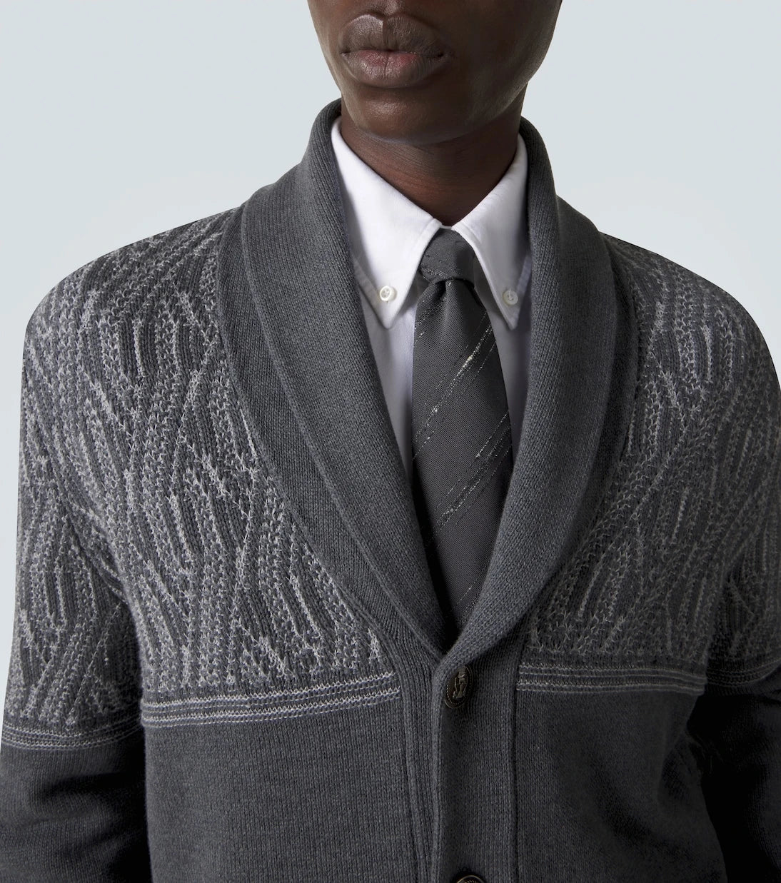 Brunello Cucinelli - Striped silk and cotton tie