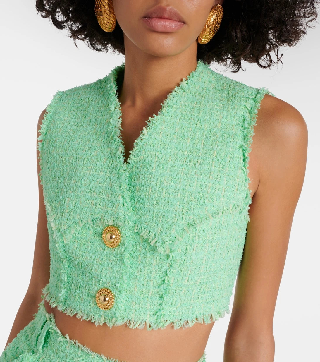 Balmain - Tweed crop top