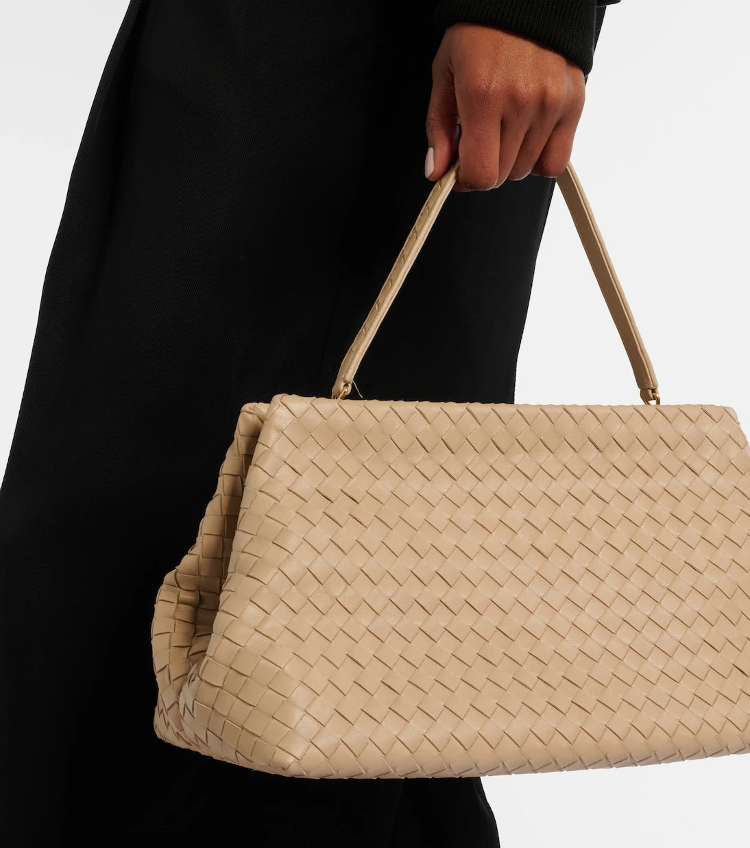 Bottega Veneta - حقيبة كتف جلد إنتريشاتو 1998