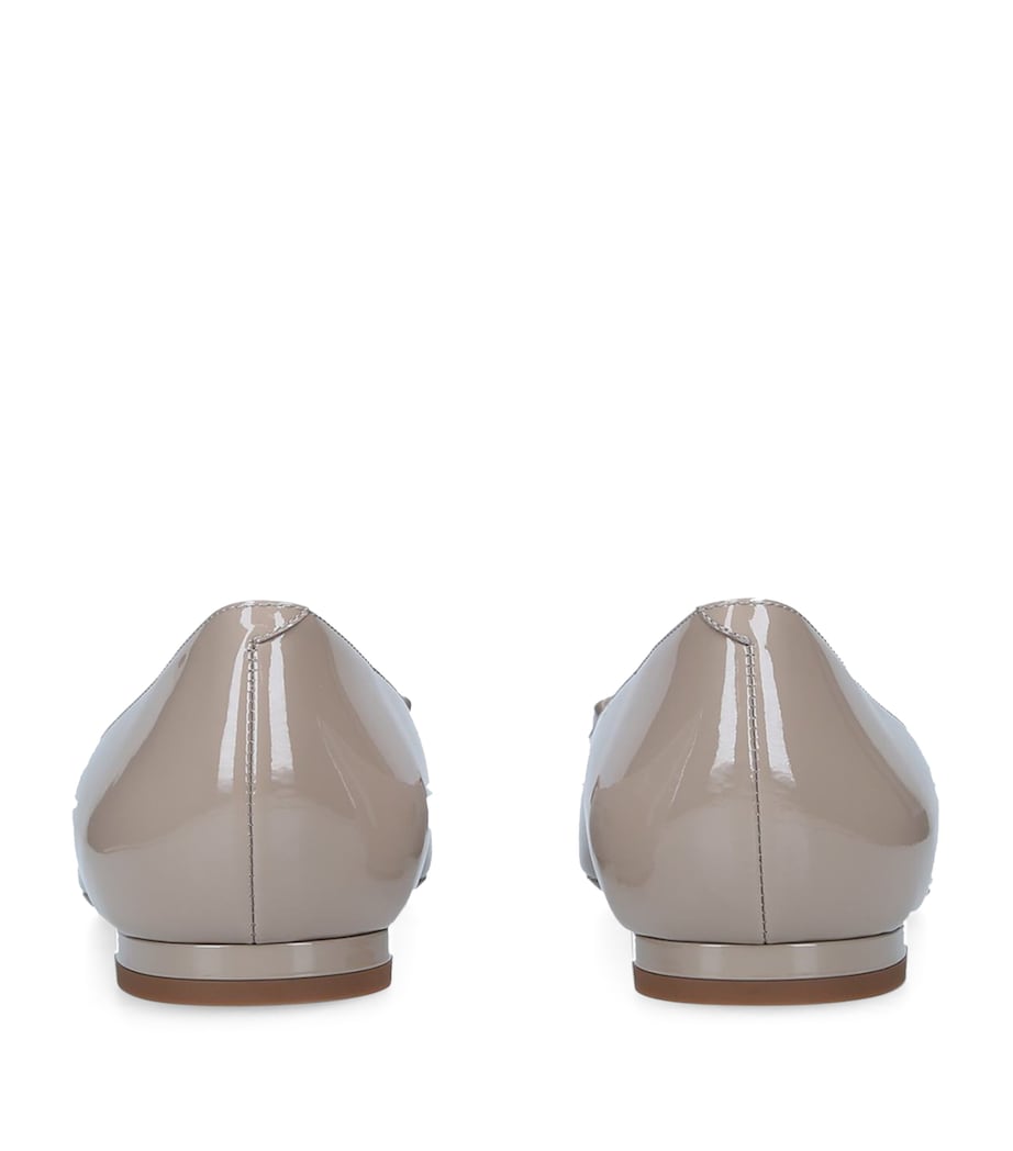 Roger Vivier Brown Leather Gommettine Ballet Flats