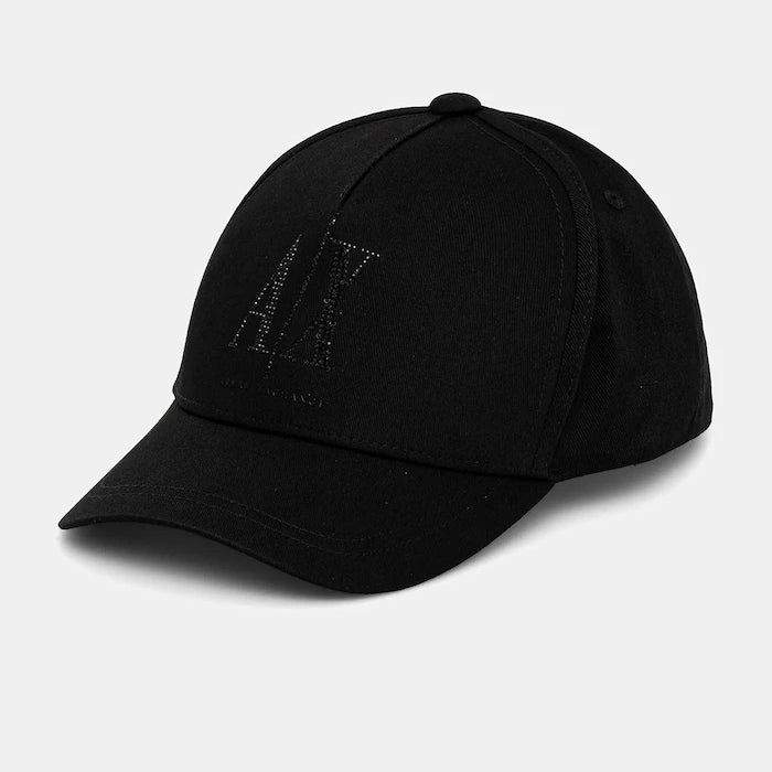 Памучна шапка с козирка Armani Exchange